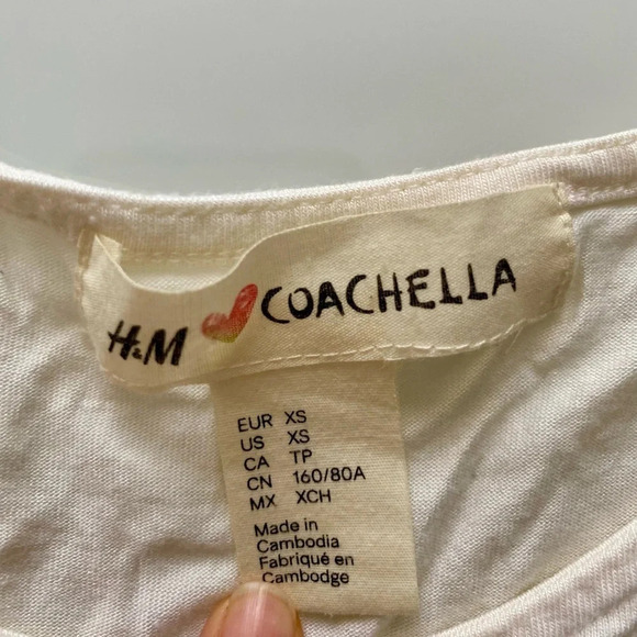 COACHELLA  Cream Tank Top XS - Picture 3 of 6